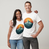 Bergsilhouet bij zonsondergang t-shirt (Unisex)