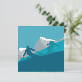 Bergskiën Sport Kaart (Staand voorkant)