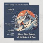  Bergskiën zonsondergang Vrienden Samenkomst Kaart (Voorkant / Achterkant)