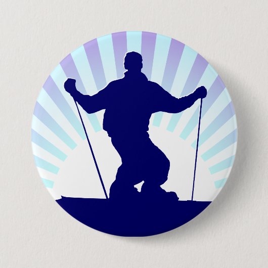 bergskiester ronde button 7,6 cm (Voorkant)