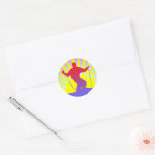 bergskiester ronde sticker (Envelop)