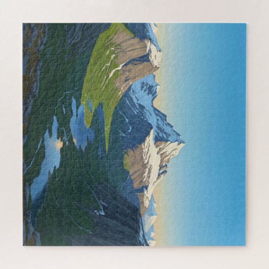 Bergskyline puzzel (Horizontaal)