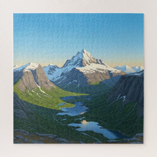 Bergskyline puzzel (Verticaal)