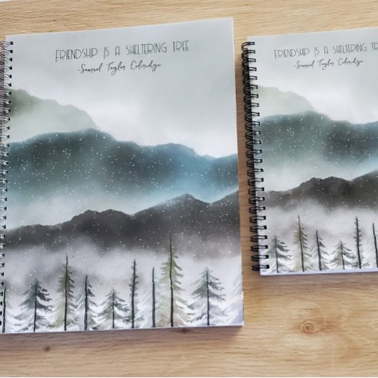 Bergsneeuw & boomspiraal Notitieboek | Vriendschap
