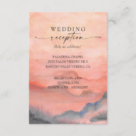 Bergsoonkoraalhuwelijk Rustic Reception Informatiekaartje