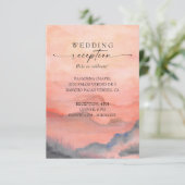 Bergsoonkoraalhuwelijk Rustic Reception Informatiekaartje (Staand voorkant)