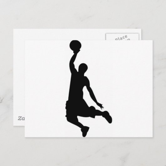 Bergspeler silhouet briefkaart (Voorkant / Achterkant)