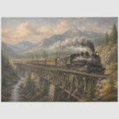 Bergspoorbrug Decoupage Tissuepapier (Voorkant)