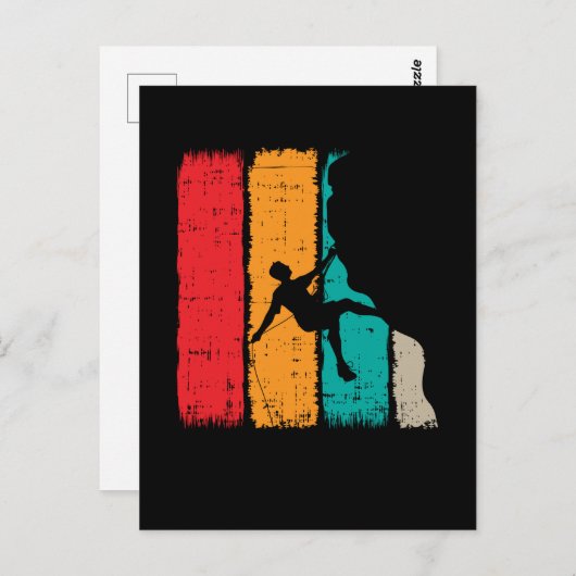 Bergsteiger Retro  Klettern Bouldern Briefkaart (Voorkant / Achterkant)