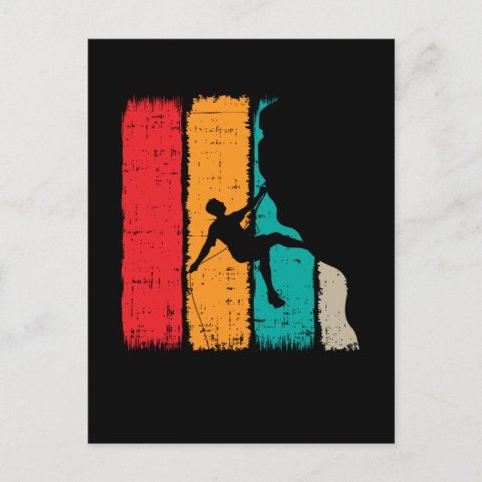 Bergsteiger Retro  Klettern Bouldern Briefkaart (Voorkant)