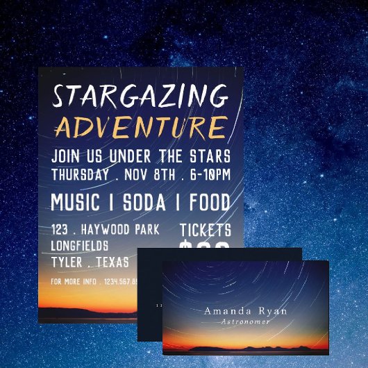 Bergsterren, Planetarium Evenementenreclame Flyer