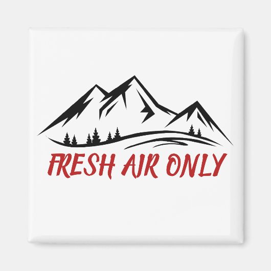Bergsticker Minimaal Outdoor Design Magneet (Voorkant)