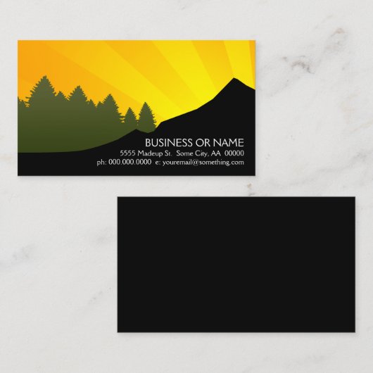 bergstralen visitekaartje (Voorkant / Achterkant)