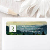 Bergstreek Uitzicht | Monogram retouradres Etiket (Insitu)