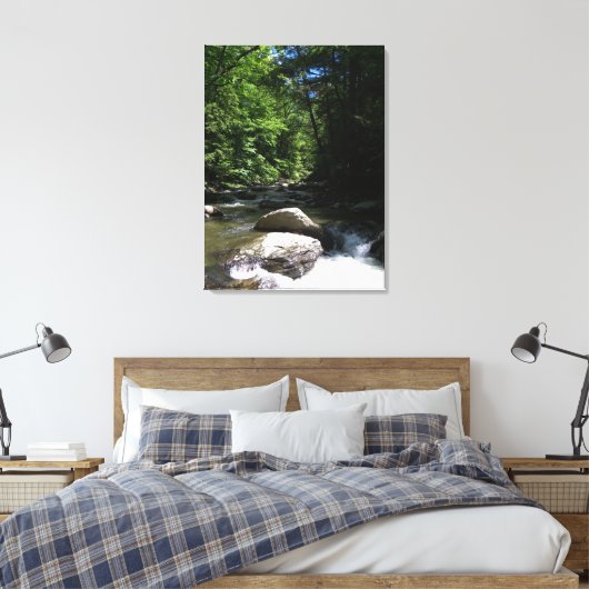 Bergstroom Canvas Afdruk (Insitu (Slaapkamer))