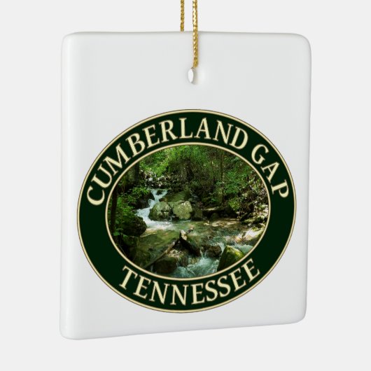 Bergstroom in Cumberland Gap, Tennessee Keramisch Ornament (Rechts)