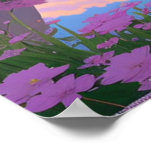 Bergstroom, kleurrijke, opvulbare zijkant poster (Hoek)