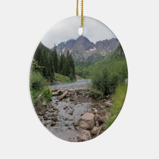 Bergstroom - Maroon Bells Keramisch Ornament (Rechts)