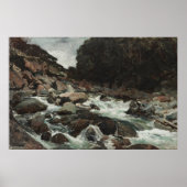 Bergstroom, Otira Gorge (1893) Poster (Voorkant)