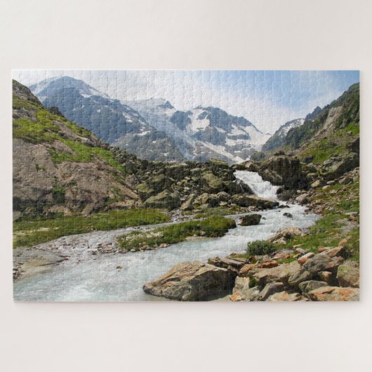 Bergstroom Schitterend Landschap Legpuzzel (Horizontaal)