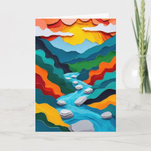 Bergstroom Uitgeknipt-Papier Reis Kaart