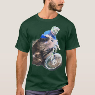 Bergte Bike Down Hill Racer Mud T-shirt