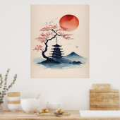 bergtempel poster (Keuken)