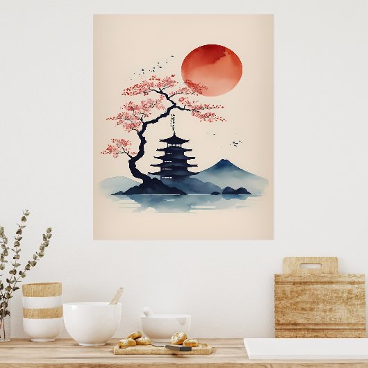 bergtempel poster (Keuken)