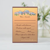 Bergthema herfstbruiloft RSVP-kaarten RSVP Kaartje (Staand voorkant)