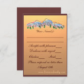 Bergthema herfstbruiloft RSVP-kaarten RSVP Kaartje (Voorkant / Achterkant)