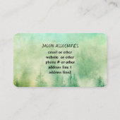 bergtines natuur groen en blauwgroen visitekaartje (Achterkant)