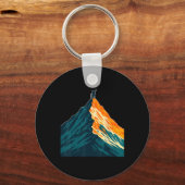 Bergtop Klimavontuur Silhouette Sleutelhanger (Voorkant)