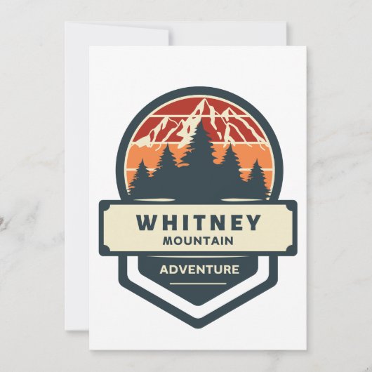 Bergtop klimmen en wandelen naar Whitney Kaart (Voorkant)