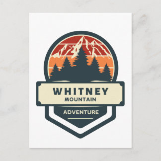 Bergtop klimmen en wandelen op Whitney Briefkaart