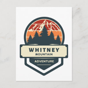 Bergtop klimmen en wandelen op Whitney Feestdagenkaart