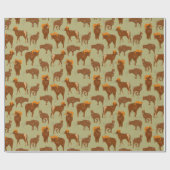 Bergtrilpatroon met Bighorn Sheep Wild Cadeaupapier (Vlak)