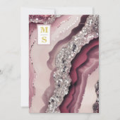 *~ Bergundy Maroon QR AR66 Agate RSVP Bruiloft Kaart (Voorkant)