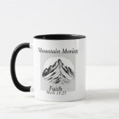Bergverplaatsend geloof Markus 11:23 Mok (Links)