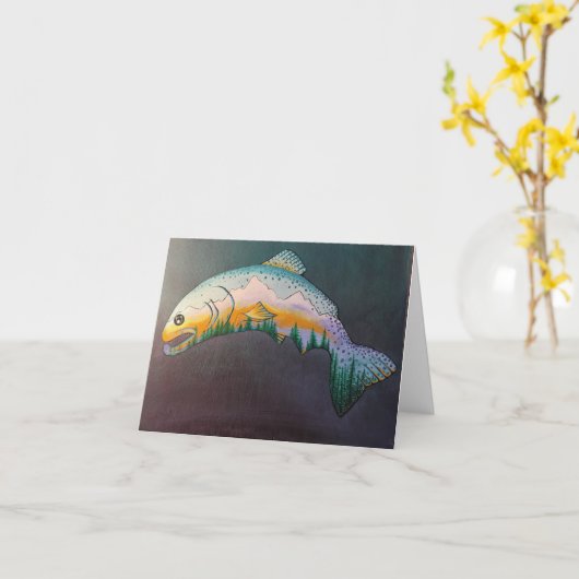 Bergvis Kaart (Gele Bloem)