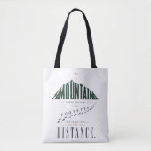Bergvoetstappen Afstand Citaat Tote Bag (Voorkant)