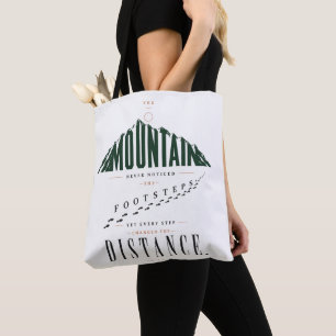 Bergvoetstappen Afstand Citaat Tote Bag