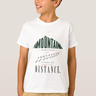 Bergvoetstappen Afstand Quote T-shirt