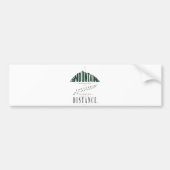Bergvoetstappen Afstandsquote Bumpersticker (Voorkant)