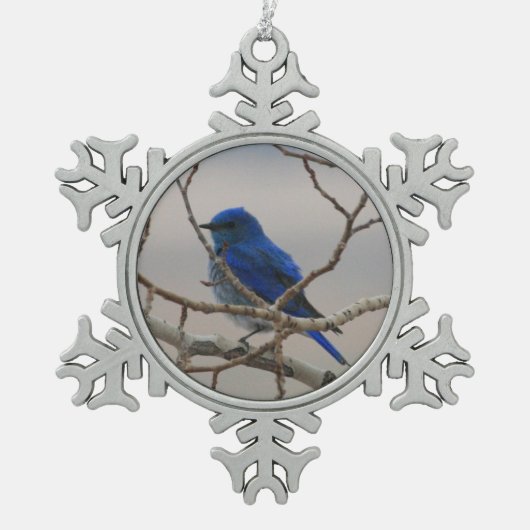 Bergvogel Tin Sneeuwvlok Ornament (Voorkant)