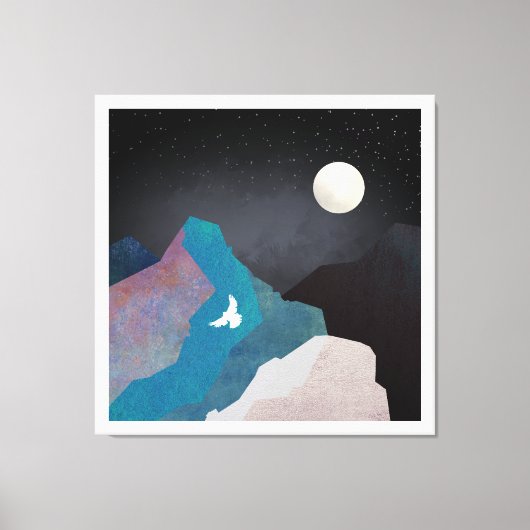 Bergvogellandschap Canvas Afdruk (Voorkant)