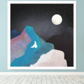 Bergvogellandschap Canvas Afdruk (Insitu (Houten vloer))