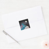 Bergvogellandschap Vierkante Sticker (Envelop)