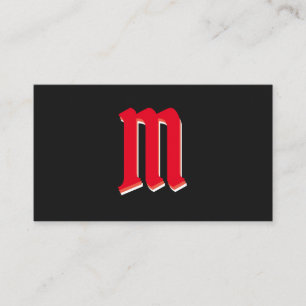 Bergvormen van peulvruchten op zwart monogram 3d-e visitekaartje