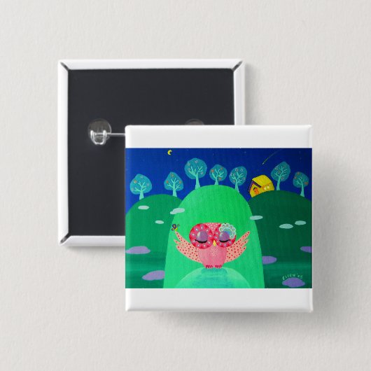 Bergwalvissen Vierkante Button 5,1 Cm (Voorkant /achterkant)