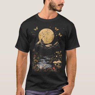 Bergwandel Cottagecore Bloem Zomer Kamperen T-shirt